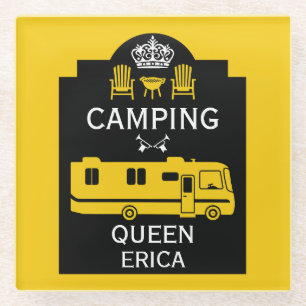 RV Camping Queen USA Glasuntersetzer