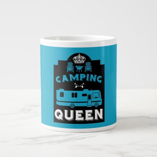 RV Camping Queen USA Jumbo-Tasse (Vorderseite)