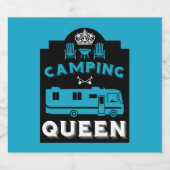 RV Camping Queen USA Schaumweinetikett (Einzelnes Label)