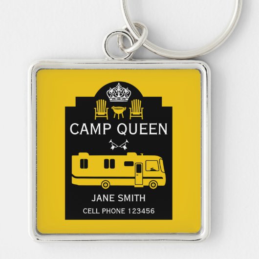 RV Camping Queen USA Schlüsselanhänger (Vorne)