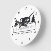 RV-Camping | Reiseangebot Wanderlust Runde Wanduhr (Winkel)