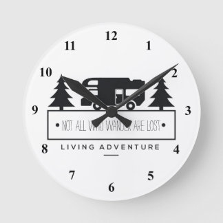 RV-Camping | Reiseangebot Wanderlust Runde Wanduhr