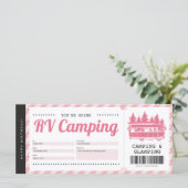 RV Camping Rosa Gutschein, Summer Camp Certificate (Stehend Vorderseite)