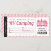 RV Camping Rosa Gutschein, Summer Camp Certificate (Vorne/Hinten)