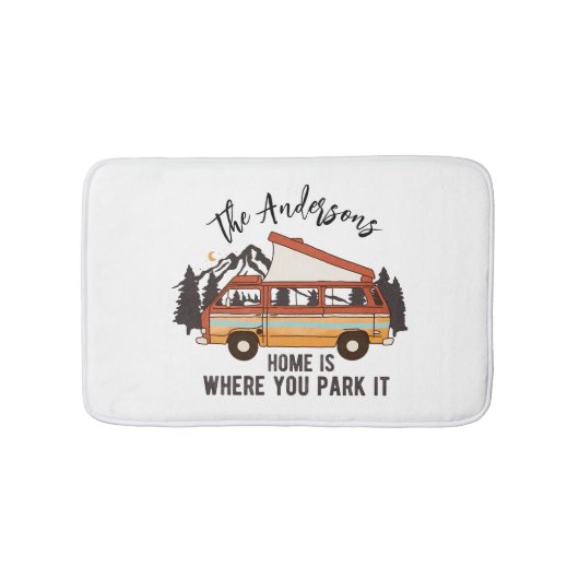 RV Camping Tent Trailer Zuhause ist der Ort, an de Badematte (Vorderseite)