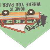 RV Camping Tent Trailer Zuhause ist der Ort, an de Kurzer Tischläufer (Ecke)