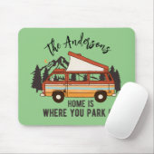 RV Camping Tent Trailer Zuhause ist der Ort, an de Mousepad (Mit Mouse)