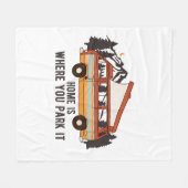 RV Camping Trailer "Zuhause is where you park It" Fleecedecke (Vorderseite (Horizontal))