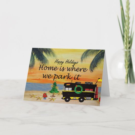 RV Campingkarten Weihnachtskarten aus meiner Kunst Karte (Vorderseite)
