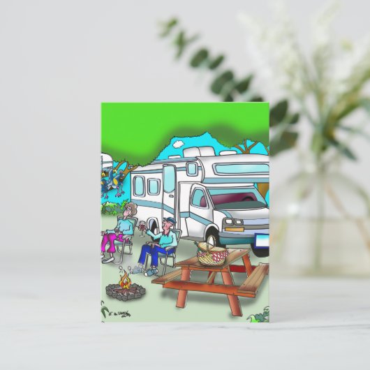 RV Cartoon 9475 Postkarte (Stehend Vorderseite)