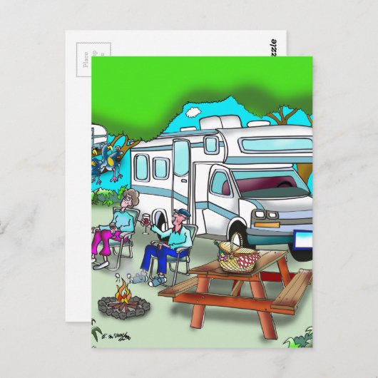 RV Cartoon 9475 Postkarte (Vorne/Hinten)