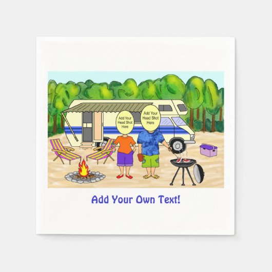 RV-Cartoon Serviette (Vorderseite)