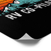 Rv Co-pilot Shirt Motorhome Travel Vacation Gift Poster (Ecke)