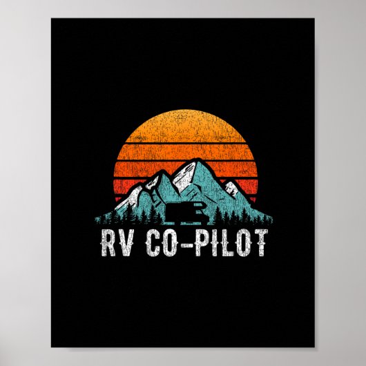 Rv Co-pilot Shirt Motorhome Travel Vacation Gift Poster (Vorne)