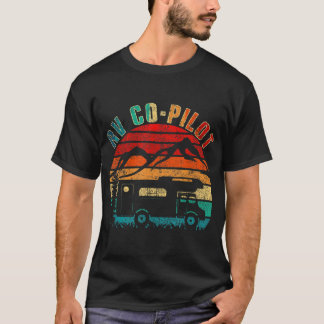RV-Copilot-Camping Lustig Vintage Motorhome Reise T-Shirt