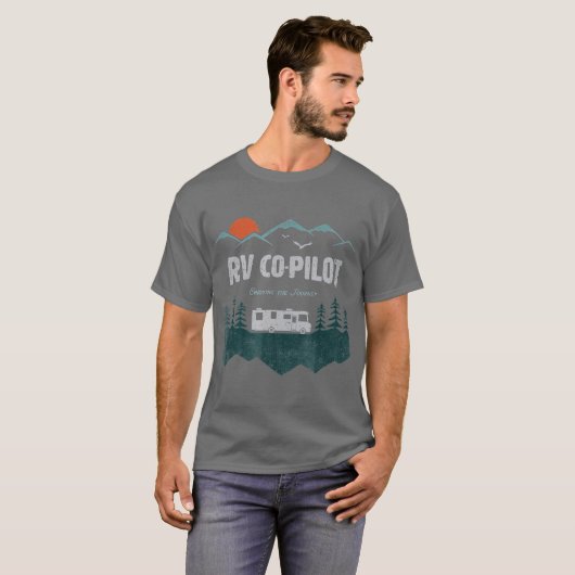 RV CoPilot Camping Motorhome Urlaub T-Shirt (Vorne ganz)