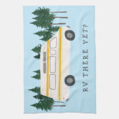 RV DA NOCH? Campervan Camping RVing Trees Forest Geschirrtuch (Vertikal)