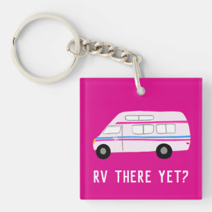 RV DA? Vintage Van Motorhome Campervan Schlüsselanhänger