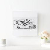 "RV" design wall clocks Quadratische Wanduhr (Zuhause)