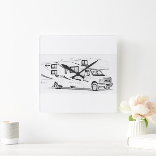 "RV" design wall clocks Quadratische Wanduhr (Zuhause)