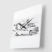 "RV" design wall clocks Quadratische Wanduhr (Winkel)