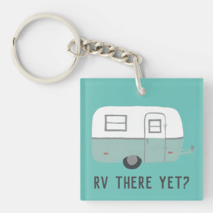 RV DORT SCHON? Vintager Camper-Anhänger Schlüsselanhänger