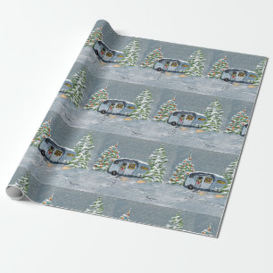 RV ganztägig im Winter Weihnachten Geschenkpapier