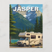 RV im Jasper-Nationalpark Kanada Postkarte (Vorderseite)