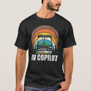 RV-Kopilot Vintage-Wohnmobil Sonnenuntergang T-Shirt