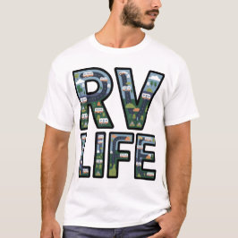 RV Life Adventure Camper Road Trip Typografie T-Shirt
