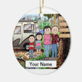 RV Lovers - 1 Junge, 1 Mädchen Keramik Ornament (Links)
