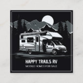 RV Motorhome Custom QR Quadratische Visitenkarte (Vorderseite)