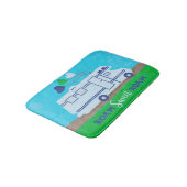 RV Motorhome durchstreifen Bonbon durchstreifen Badematte (Schrägansicht)