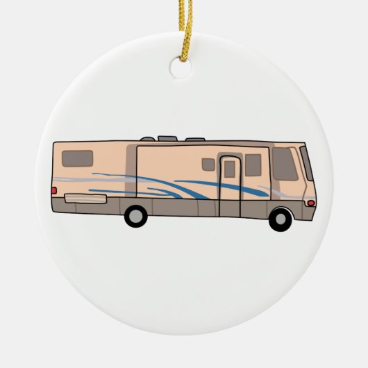 RV Motorhome Keramik Ornament (Vorne)