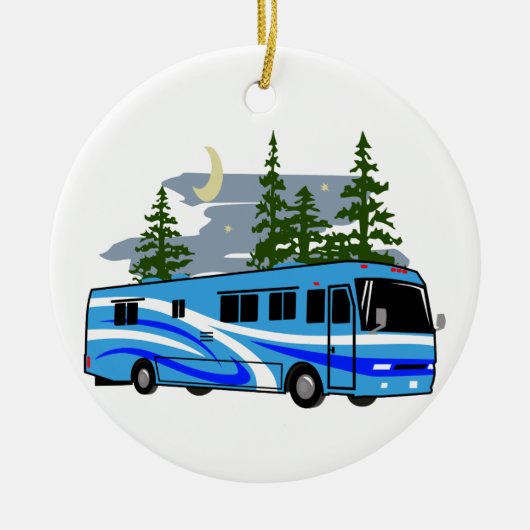 RV Motorhome Keramik Ornament (Vorne)