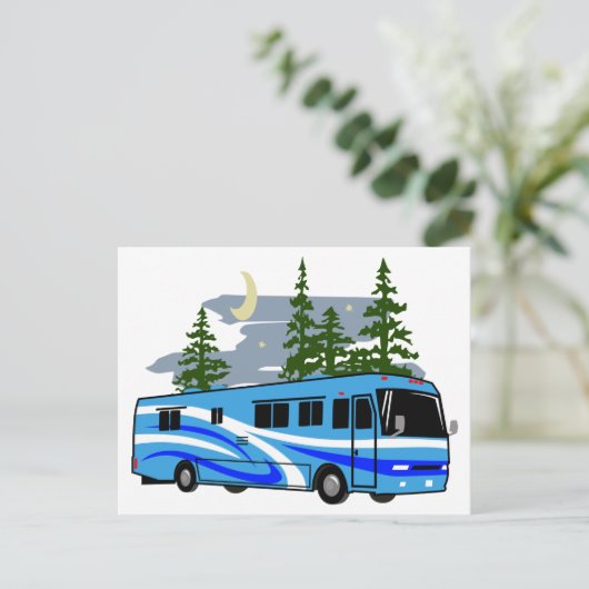 RV Motorhome Postkarte (Stehend Vorderseite)