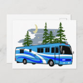 RV Motorhome Postkarte (Vorne/Hinten)