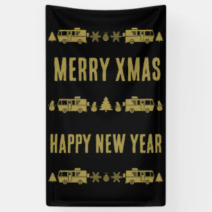 RV Motorhome Weihnachtsdekor Banner
