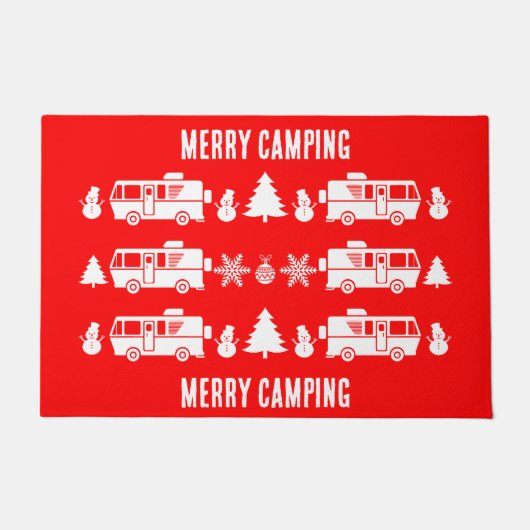 RV Motorhome Weihnachtsdekor Fußmatte (Vorderseite)