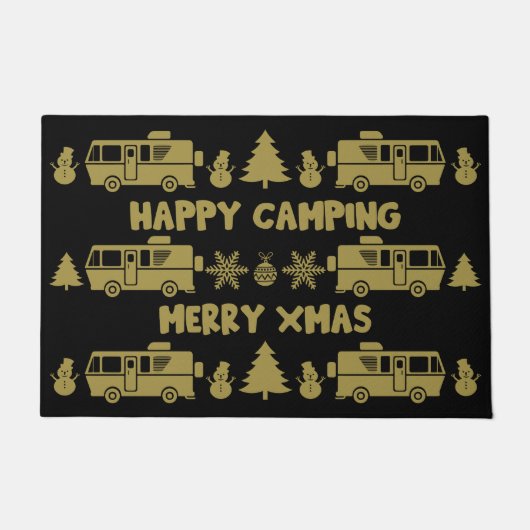 RV Motorhome Weihnachtsdekor Fußmatte (Vorderseite)