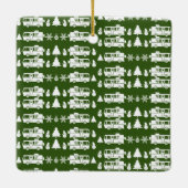 RV Motorhome Weihnachtsdekor Keramikornament (Rückseite)