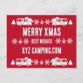 RV Motorhome Weihnachtsdekor Postkarte (Vorderseite)