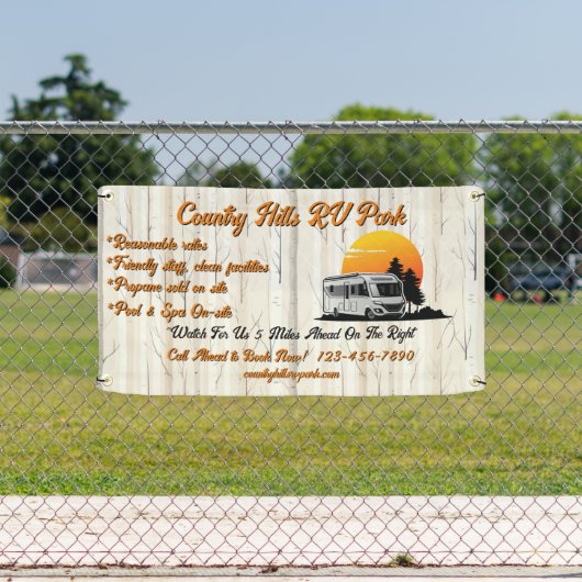 RV Park Campingplatz Highway individuell gestalten Banner (Insitu)