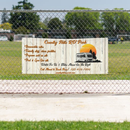 RV Park Campingplatz Highway individuell gestalten Banner (Insitu)