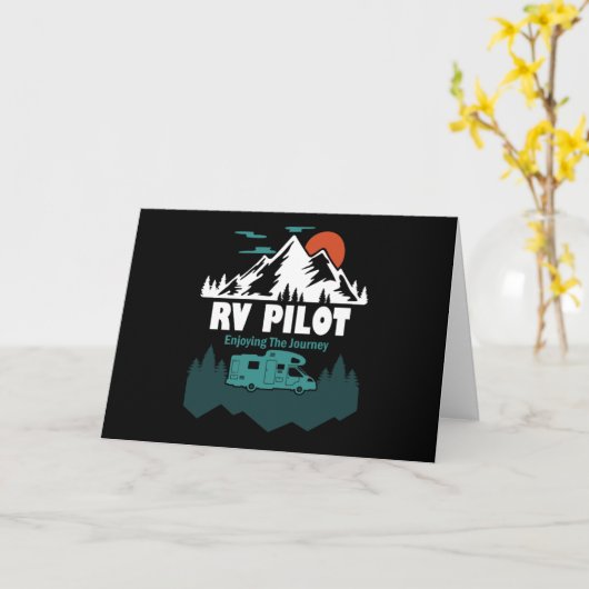 RV Pilot Camping Motorhome Reise Geschenk Karte (Gelbe Blume)