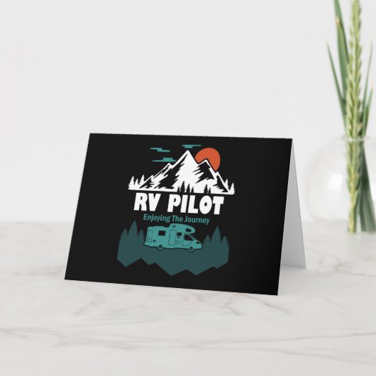 RV Pilot Camping Motorhome Reise Geschenk Karte (Vorderseite)