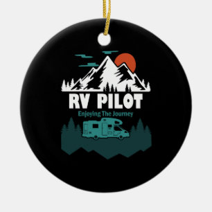 RV Pilot Camping Motorhome Reise Geschenk Keramik Ornament
