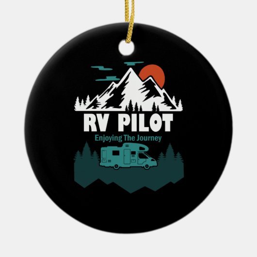 RV Pilot Camping Motorhome Reise Geschenk Keramik Ornament (Vorne)