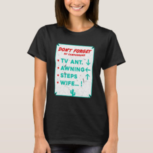 Rv-Pilot-Camping-Reise-Urlaub Vintage-Schild T-Shirt