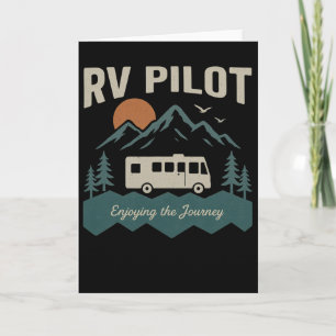 Rv-Pilot-Camping-Retro-Wohnmobil-Reise-Urlaub C Karte